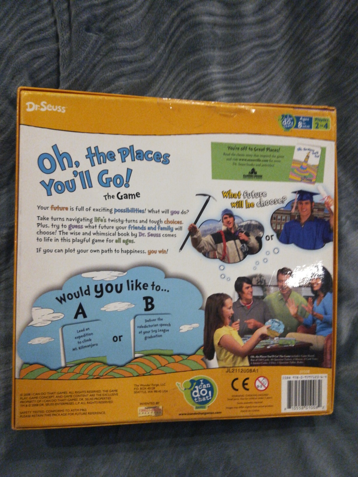 Dr Seuss Wonder Forge “OH THE PLACES YOU’LL GO”BOARD GAME AGES 8 & UP 2008