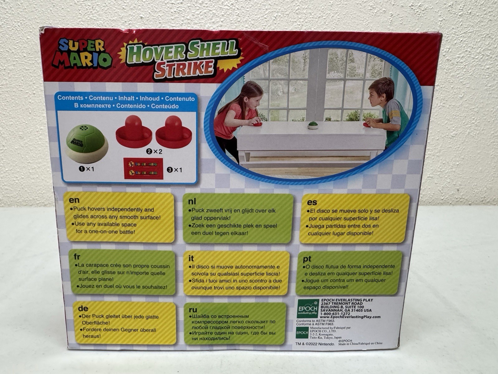 Epoch Games Super Mario Hover Shell Strike Tabletop or Floor Multiplayer Game