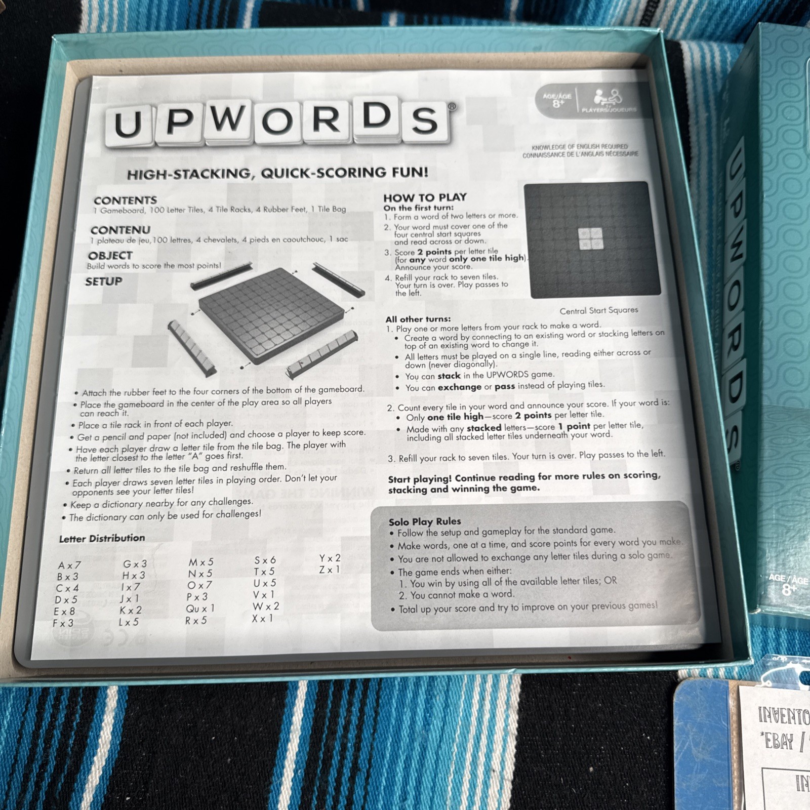 UpWords Board Game Quick Stacking & Word Hacking, Complete 2 My Knowledge
