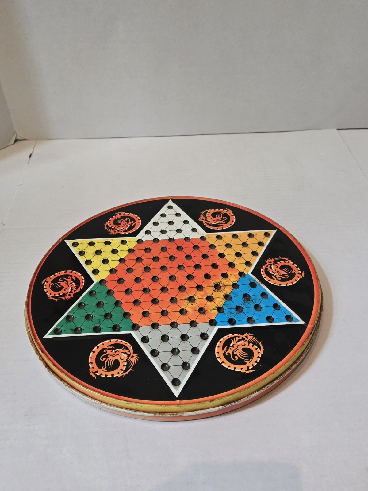 Vintage Ohio Art 2 In 1 Chinese and Regular Checkers Game 538 Metal BOARD ONLY