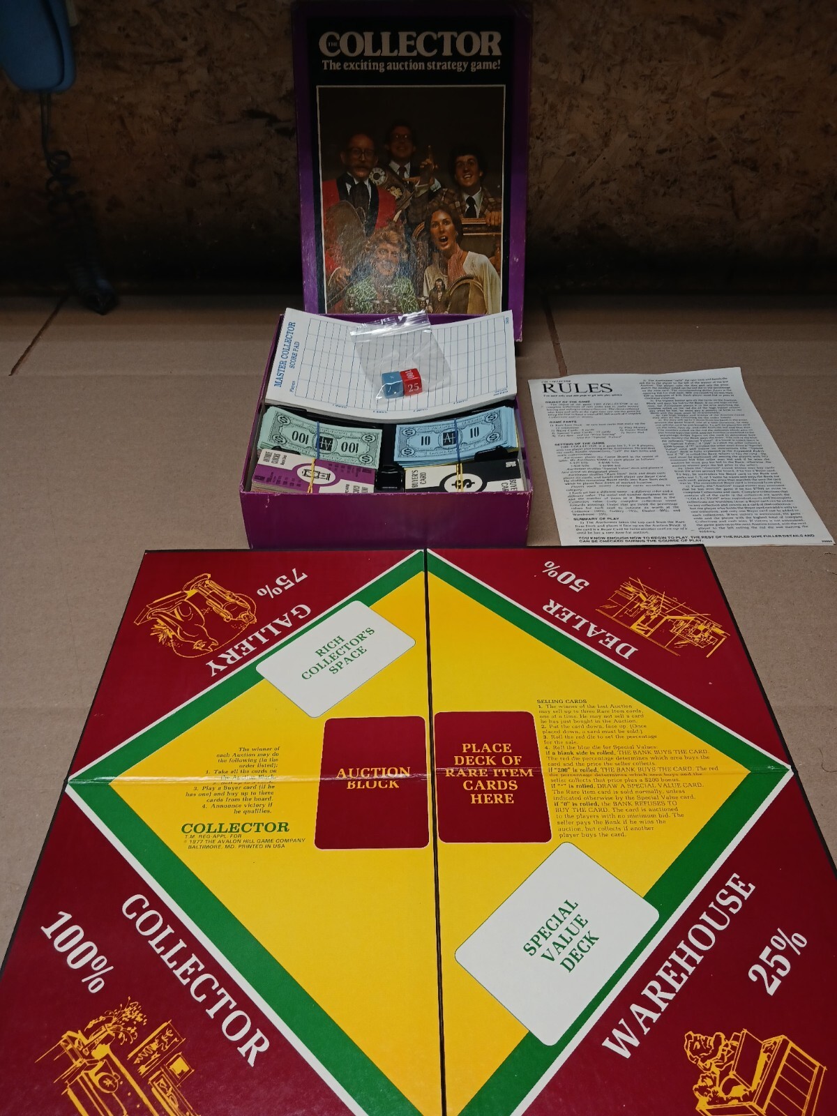 The Collector 1977 Vintage Avalon Hill Bookshelf Game Complete