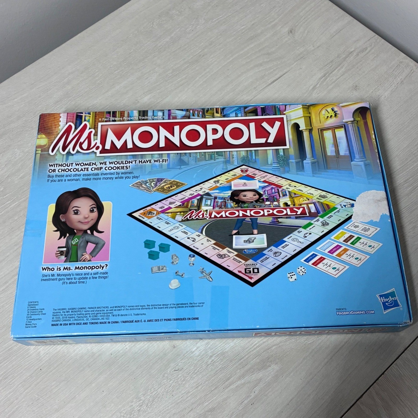 Ms. Monopoly Board Game Complete Female Inventors Edition Hasbro Strategy Family