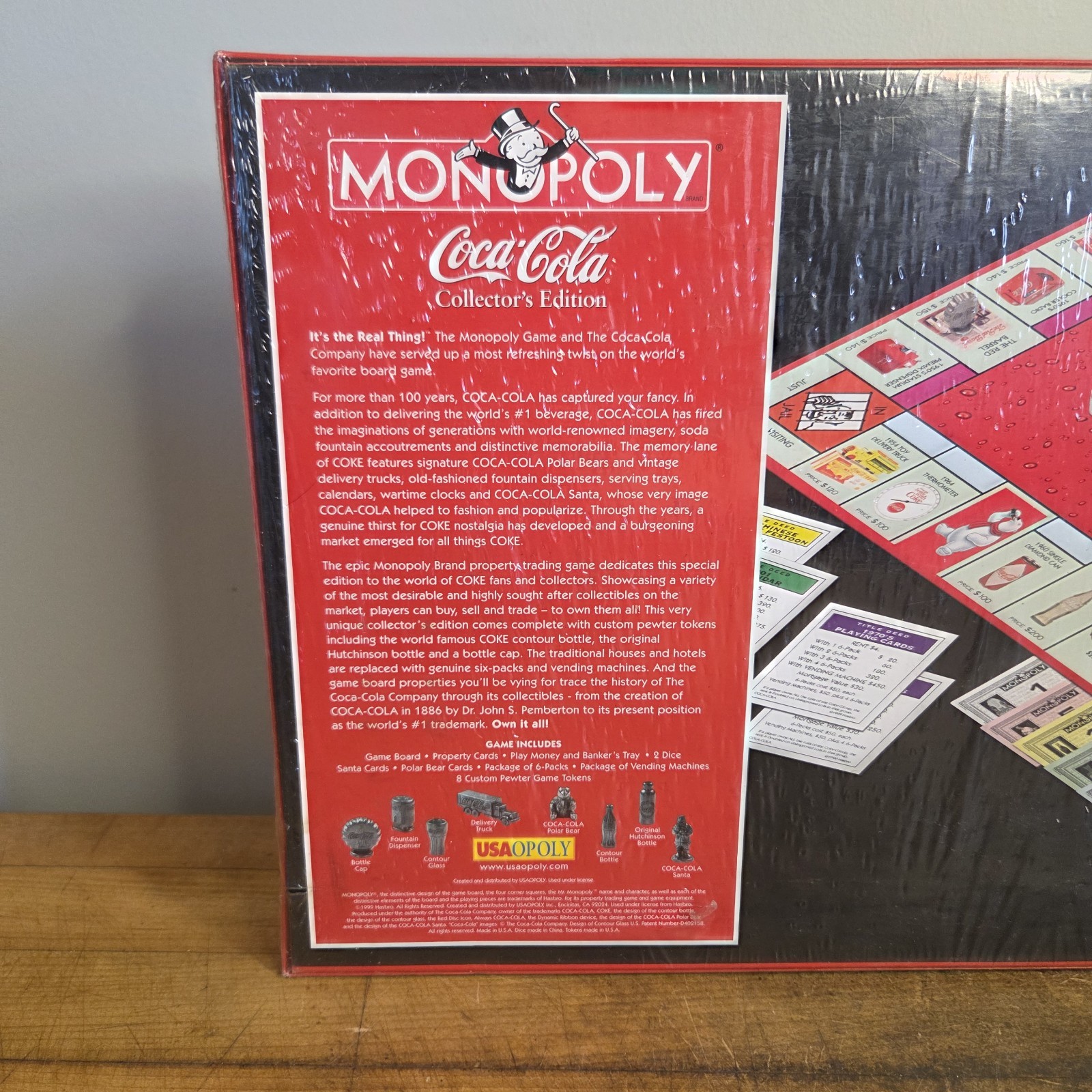 Coca-Cola Coke Monopoly Collector’s Edition Board Game 1999 USAopoly New Sealed