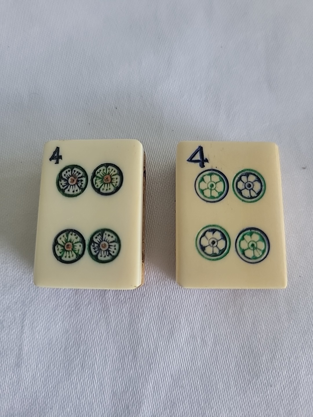 Vintage Mahjong Replacement Tiles Lot of 5 – Bone & Bamboo Dovetail 30mm x 21mm