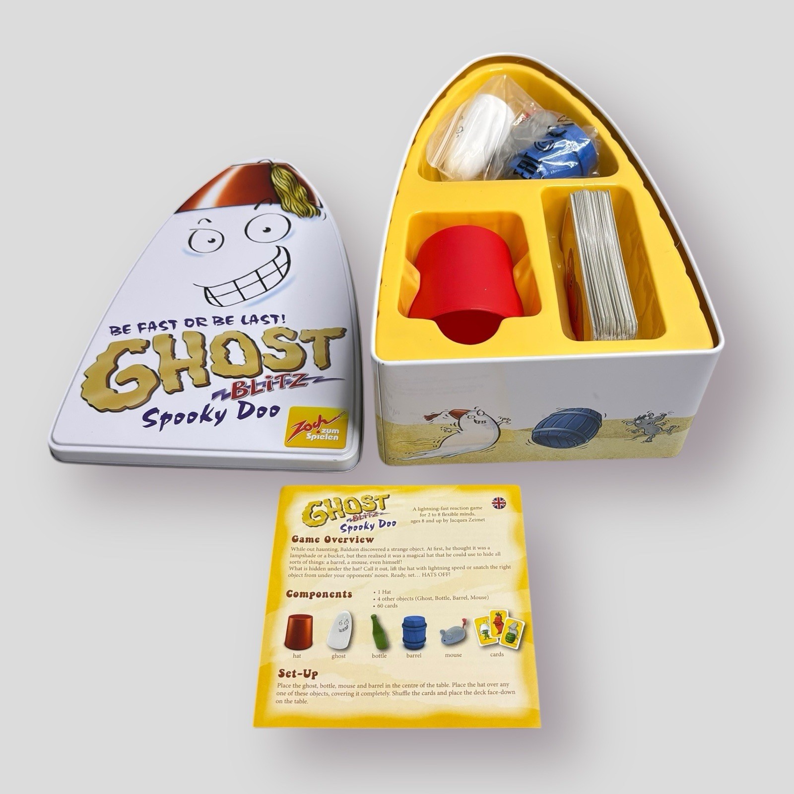Ghost Blitz Spooky Doo Tin Board Game Shape & Color Recognition 2015 Zoch