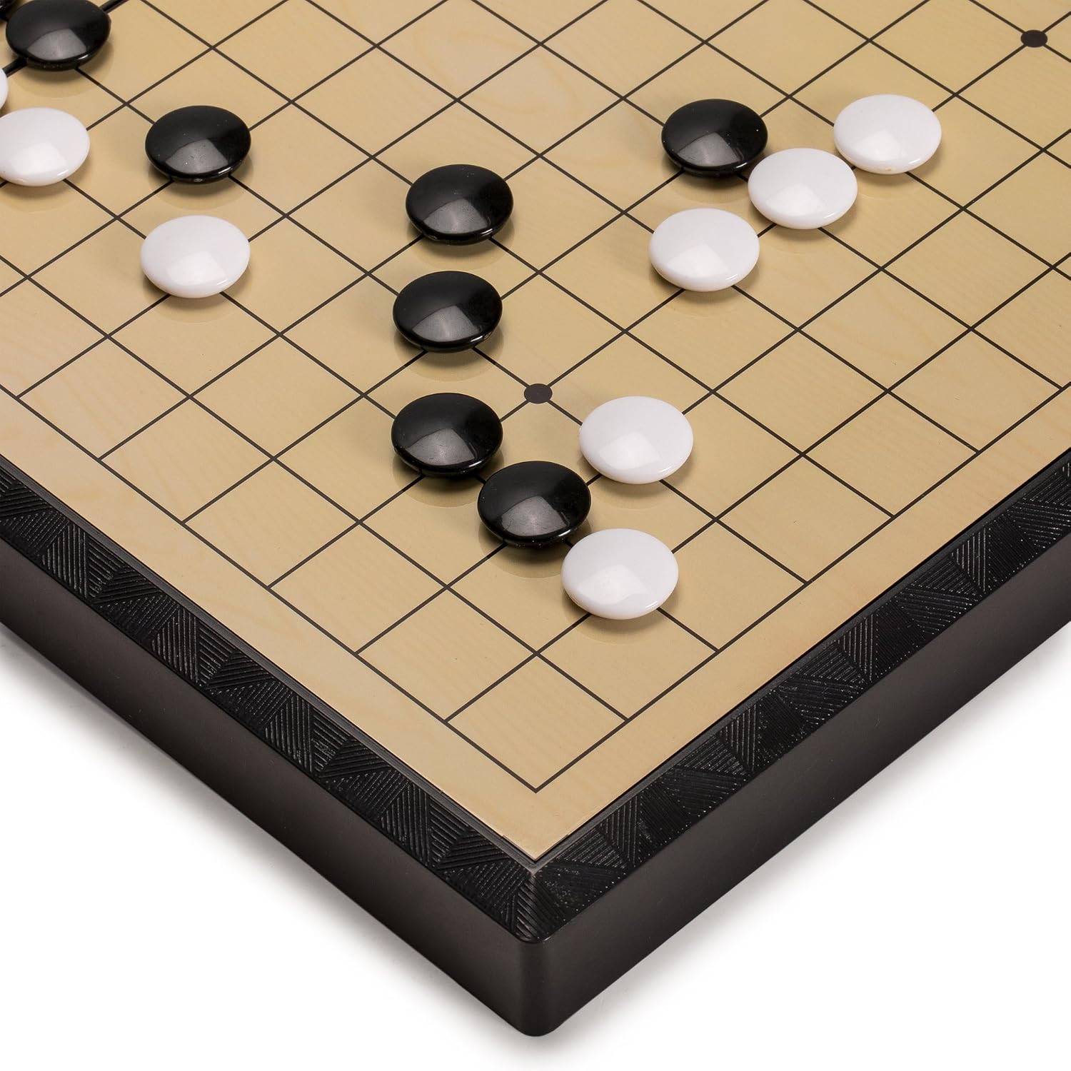 Large Magnetic 19X19 Go Game Set Board (14.6-Inch) with Single Convex Stones – F