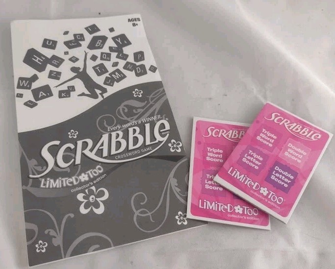 Scrabble Limited Too Collector’s Edition Replacement Instruction Manual