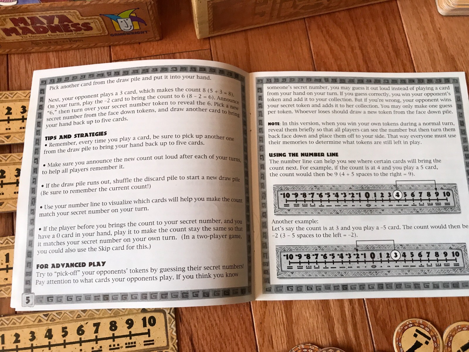 Maya Madness Mysterious Numbers Card Game 2003 Gamewright Educational COMPLETE
