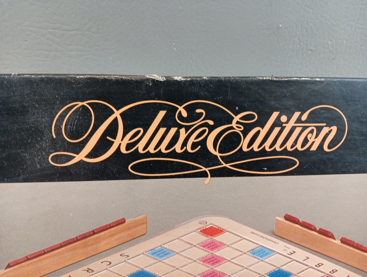 Scrabble Deluxe Edition 1989 Rotating Turntable COMPLETE #4034 Mahogany Tiles
