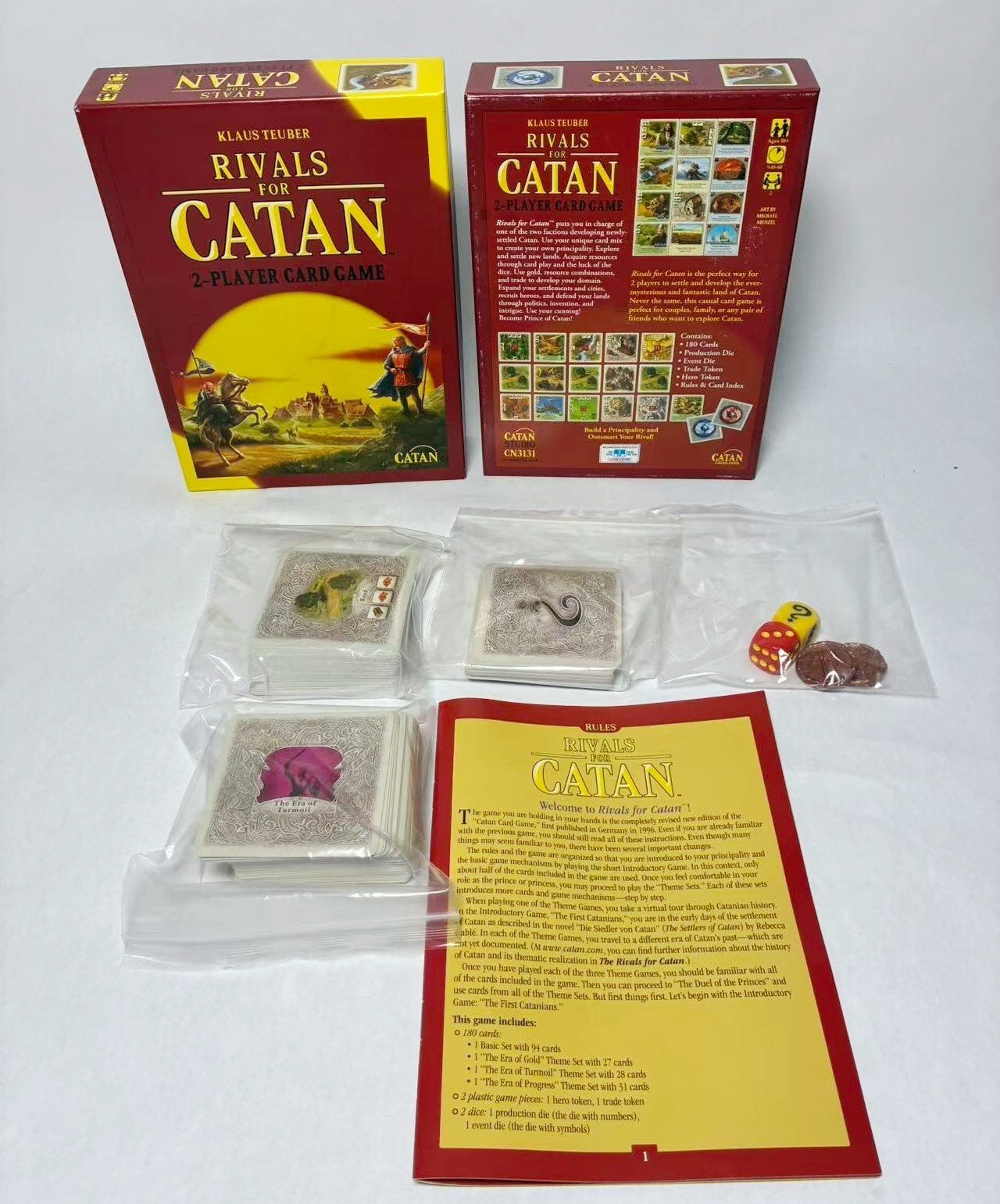 Board Game Bundle Lot of 5 Catan Duel Citadels Chess Checkers Go Game Complete