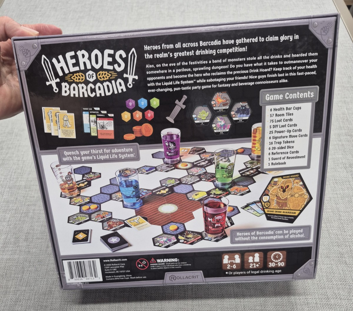 Heroes of Barcadia Board Game –Dungeon Exploration Party Game with Drink Challe