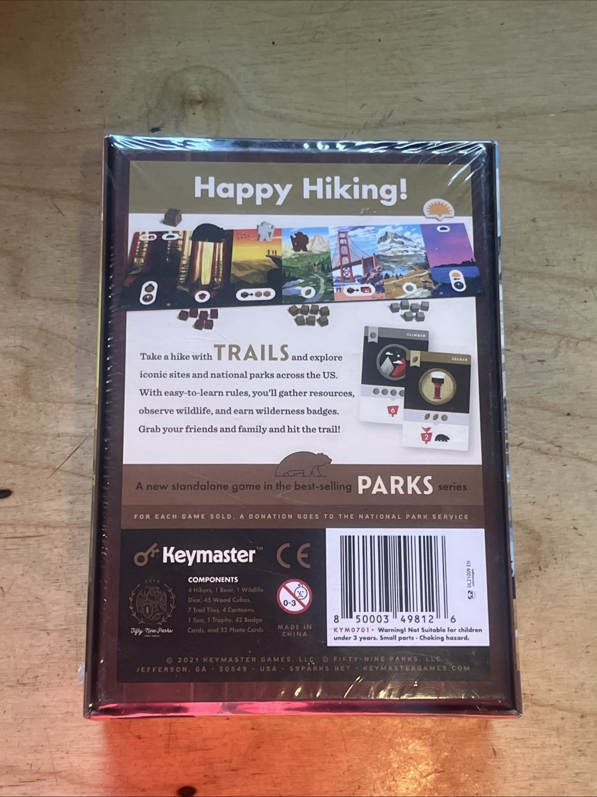 Trails A Parks Hiking Card Board Game Keymaster 2-4 Players Brand New