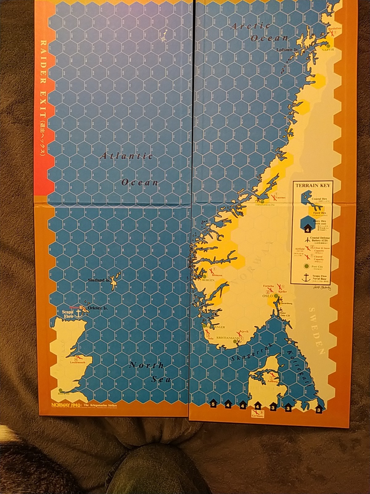 NORWAY 1940 THE KRIEGSMARINE STRIKES WWII WARGAME HOBBY JAPAN UNPUNCHED RARE