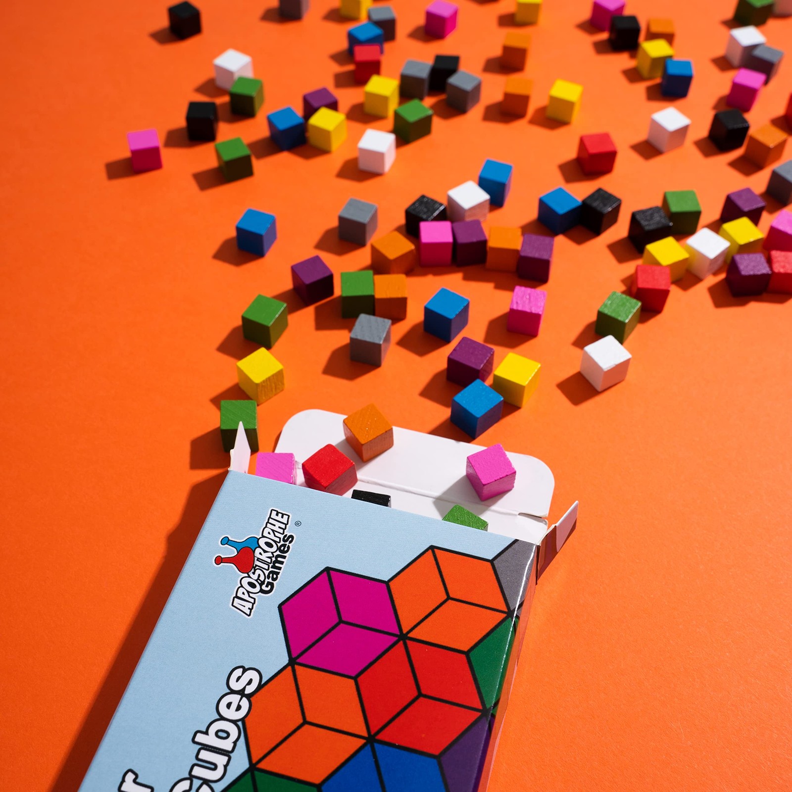 100 Wooden Cubes, Family Games Accessories – Multi-Color Board 0, Multi-color