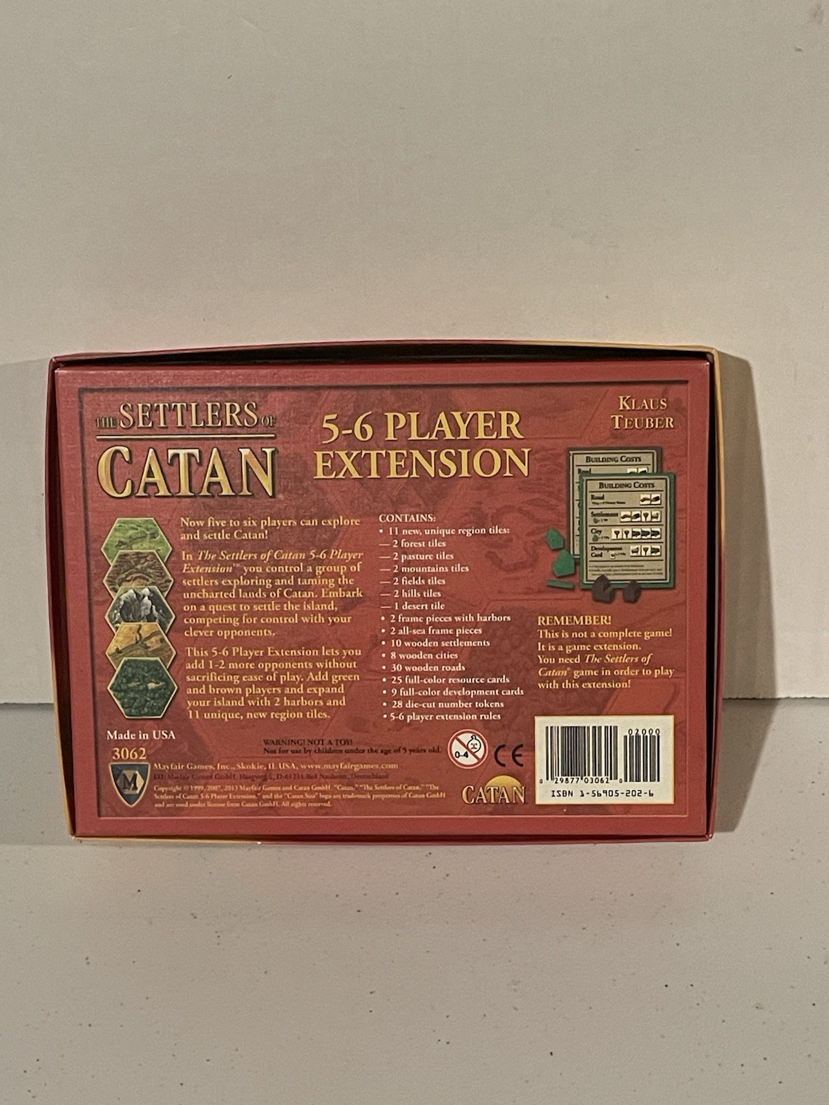 The Settlers of Catan 5-6 Player Extension Mayfair Games #3062 Expansion 2013