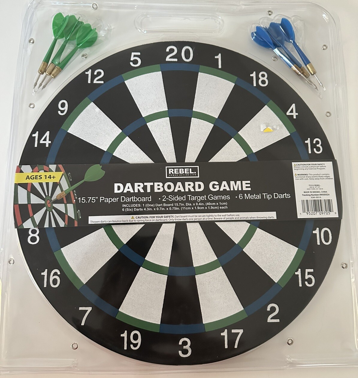2-Sided Dartboard Game Set 16in