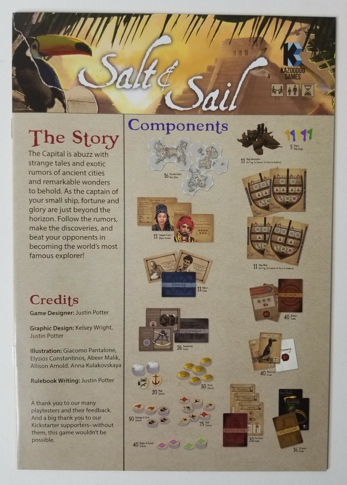 Salt & Sail Deluxe Kickstarter Limited Edition by Kazoodoo Games SEALED