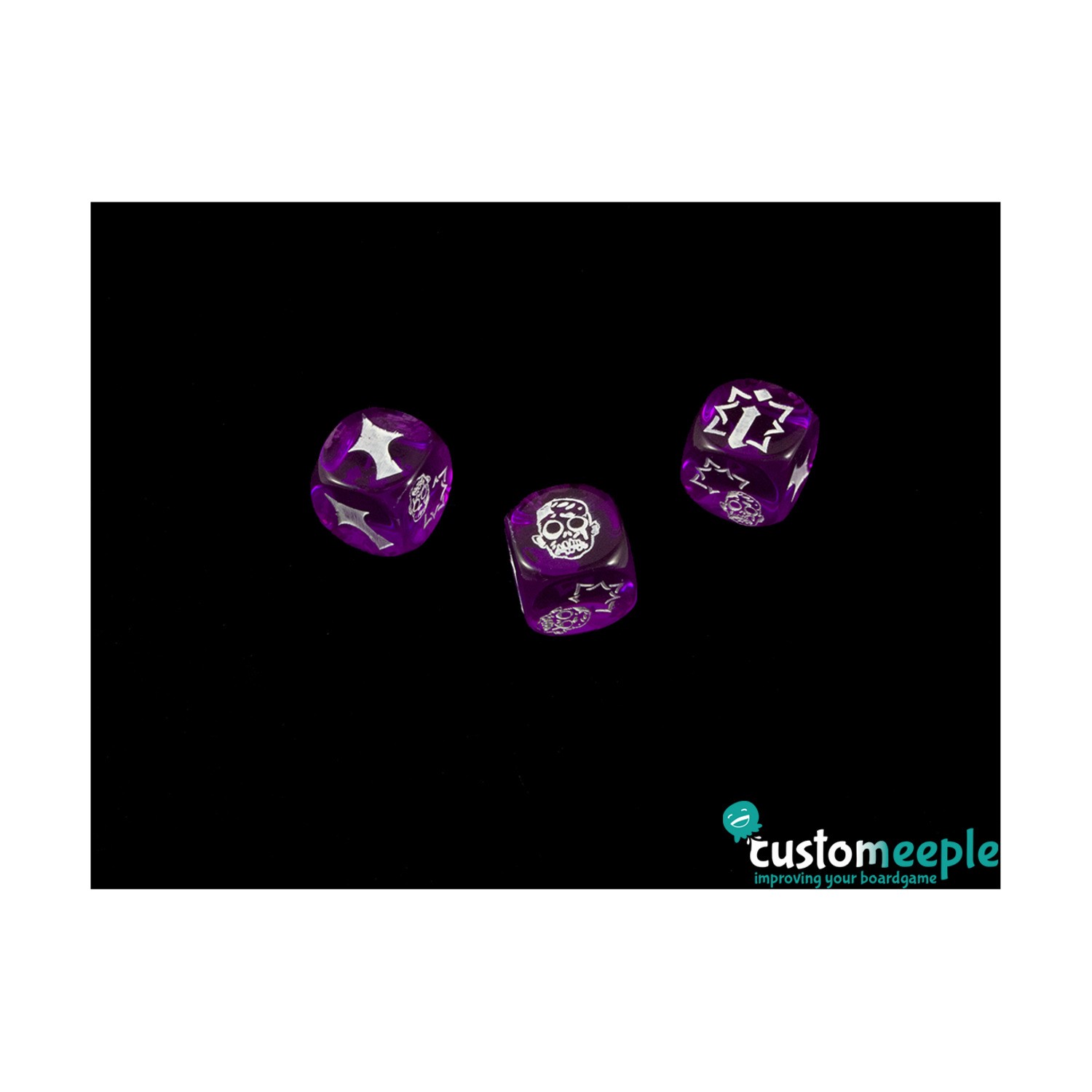Customeeple Game Accessory Fantasy Football Undead Block Dice (3) New