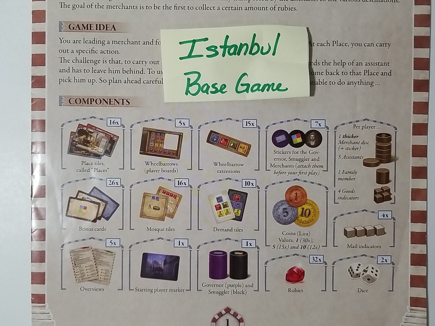 READ – ISTANBUL Base Board Game + Letters & Seals / Mocha & Basheesh Expansions