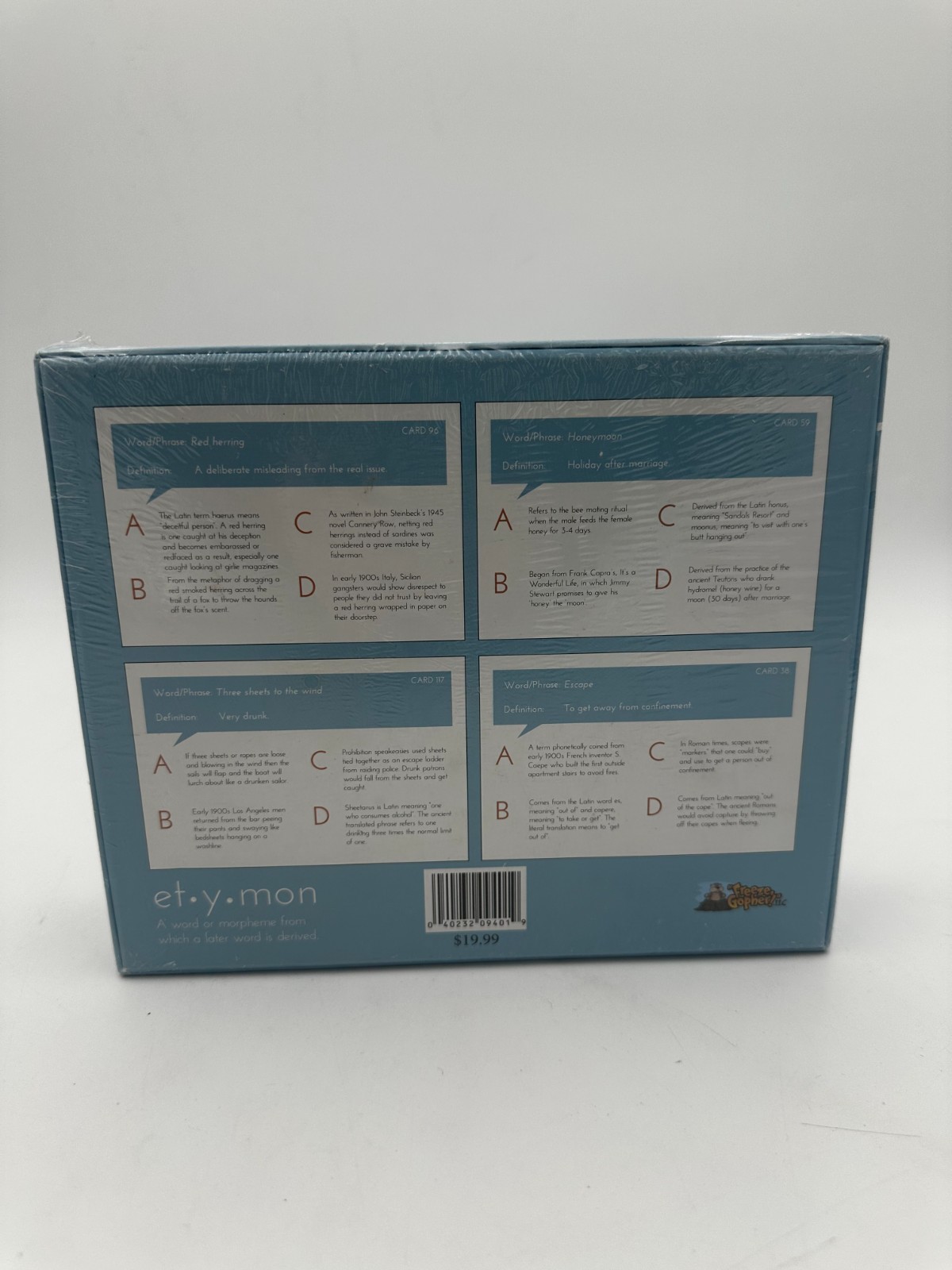 Etymon: A Game of Word and Phrase Origins Card Party Social Language NEW SEALED