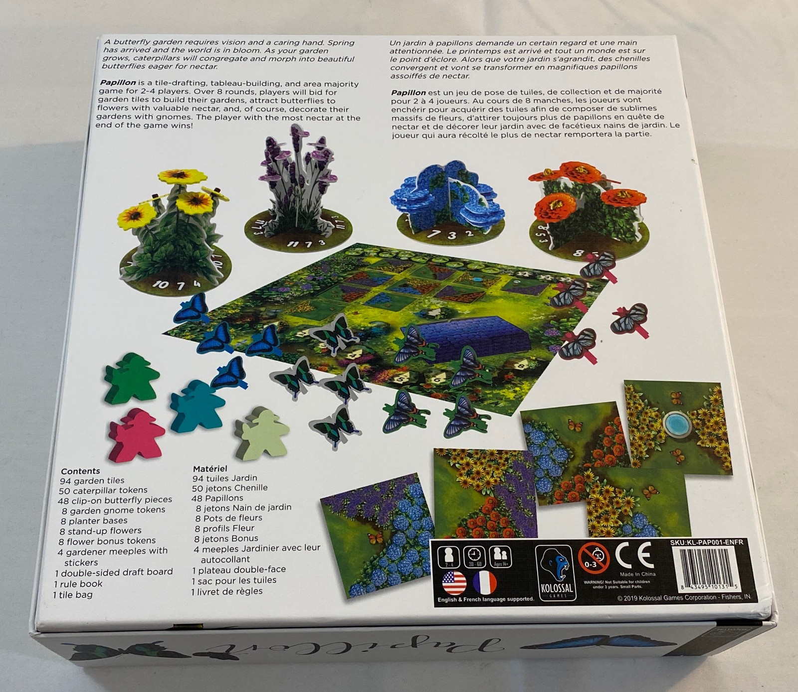 Papillon Board Game Of Butterflies 2020 Kolossal Games EXCELLENT CONDITION