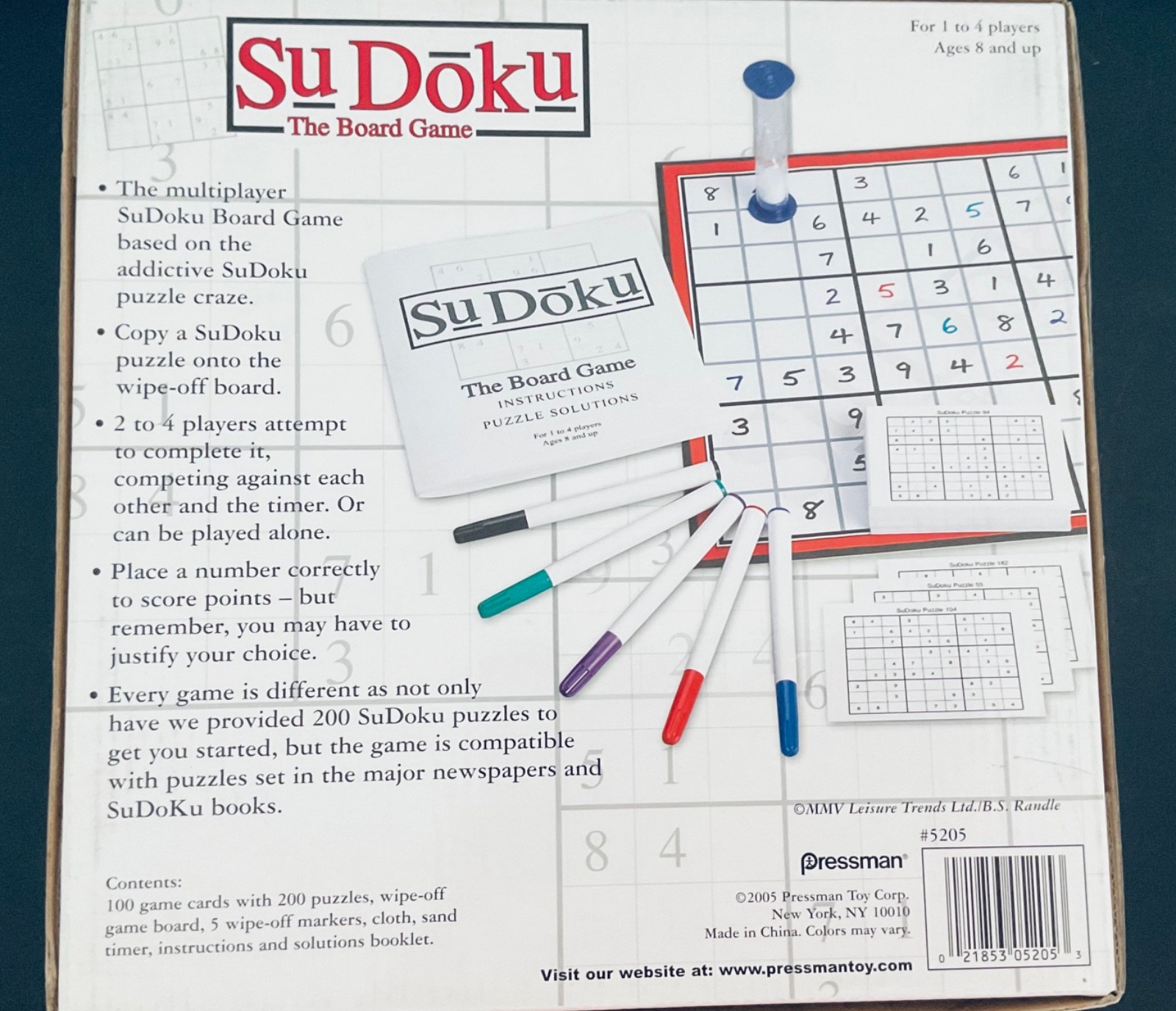 NEW Sudoku The Board Game for 1-4 Players – Open Box
