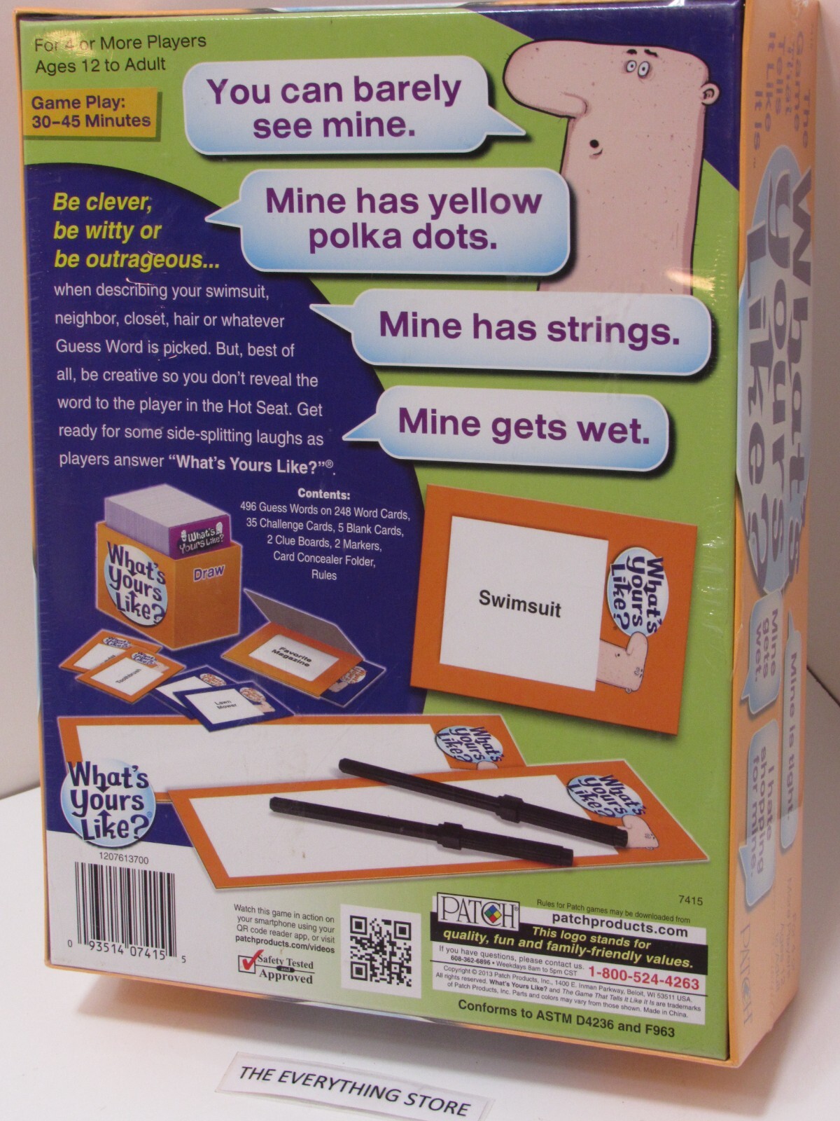 PATCH WHAT`S YOURS LIKE? THE CLEVER WITTY OUTRAGEOUS GAME NEW SEALED FREE SHIP
