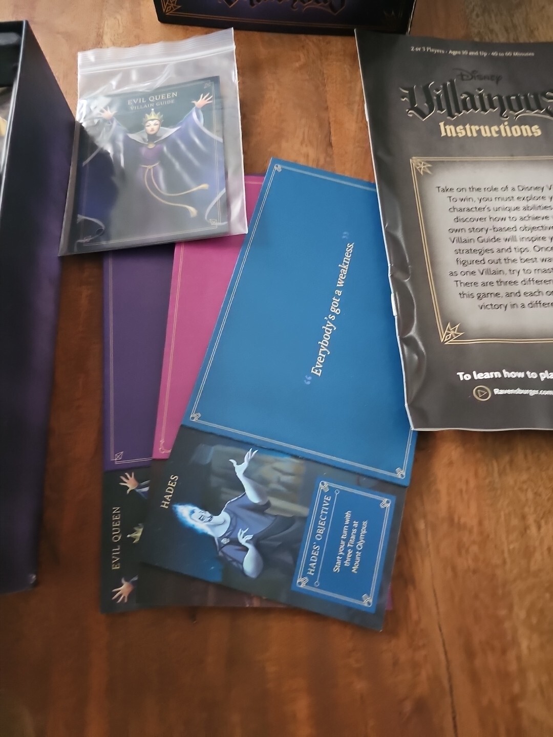 Ravensburger Disney Villainous: Wicked to The Core Board Game- Open Box