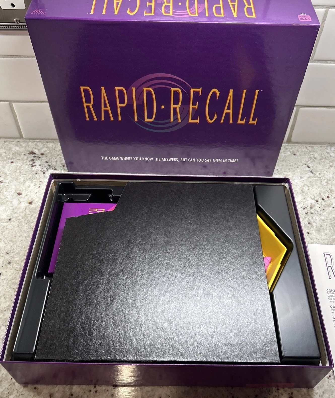 RAPID RECALL Board Game 1993 VINTAGE 100% COMPLETE 4+ Players