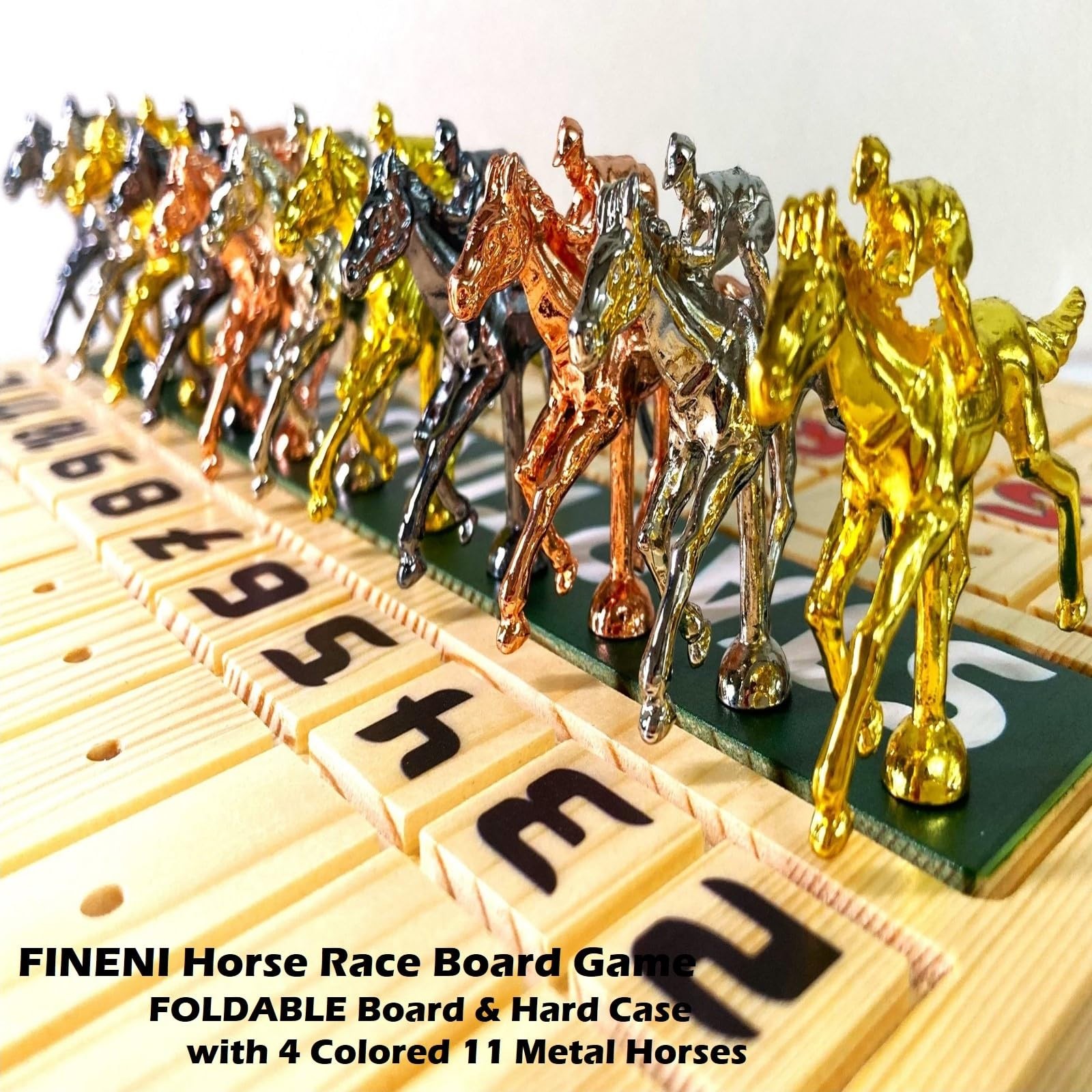 Horse Racing Game for Adults, Foldable Horse Race Board Game with 11 Luxuriou…