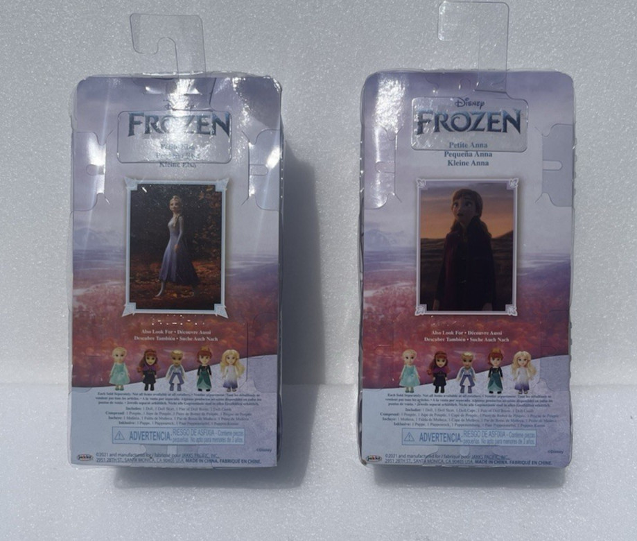 Disney Frozen Petite Anna and Elsa Dolls Figures Factory Sealed NEW IN BOX