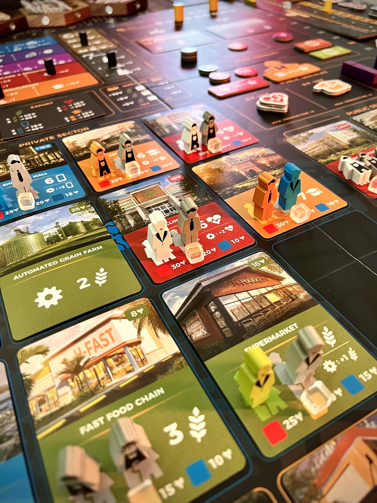 Hegemony Board Game Asymmetric Politico Economic Strategy for 2 to 4 Players