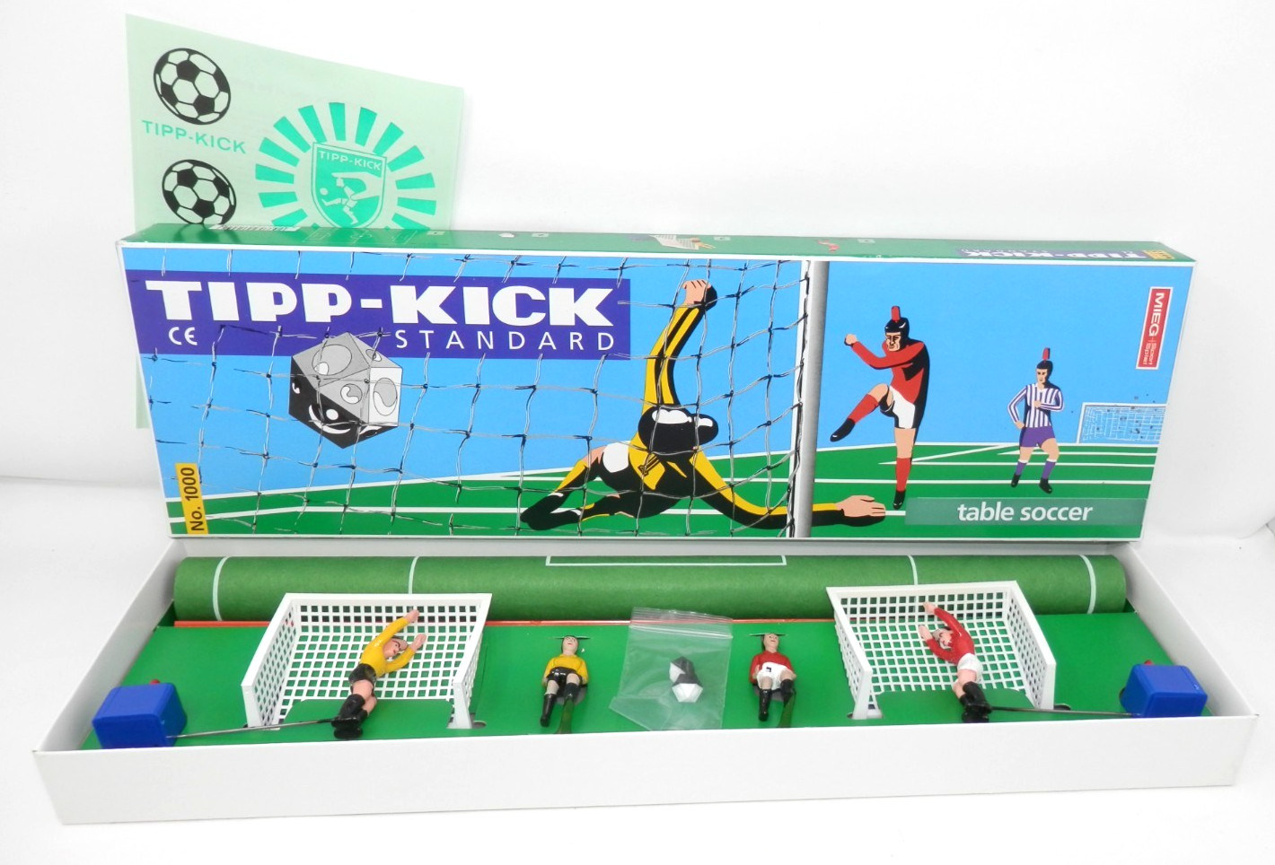 MIEG Tipp-Kick Standard Soccer Game Table Football Metal Kickers Complete German