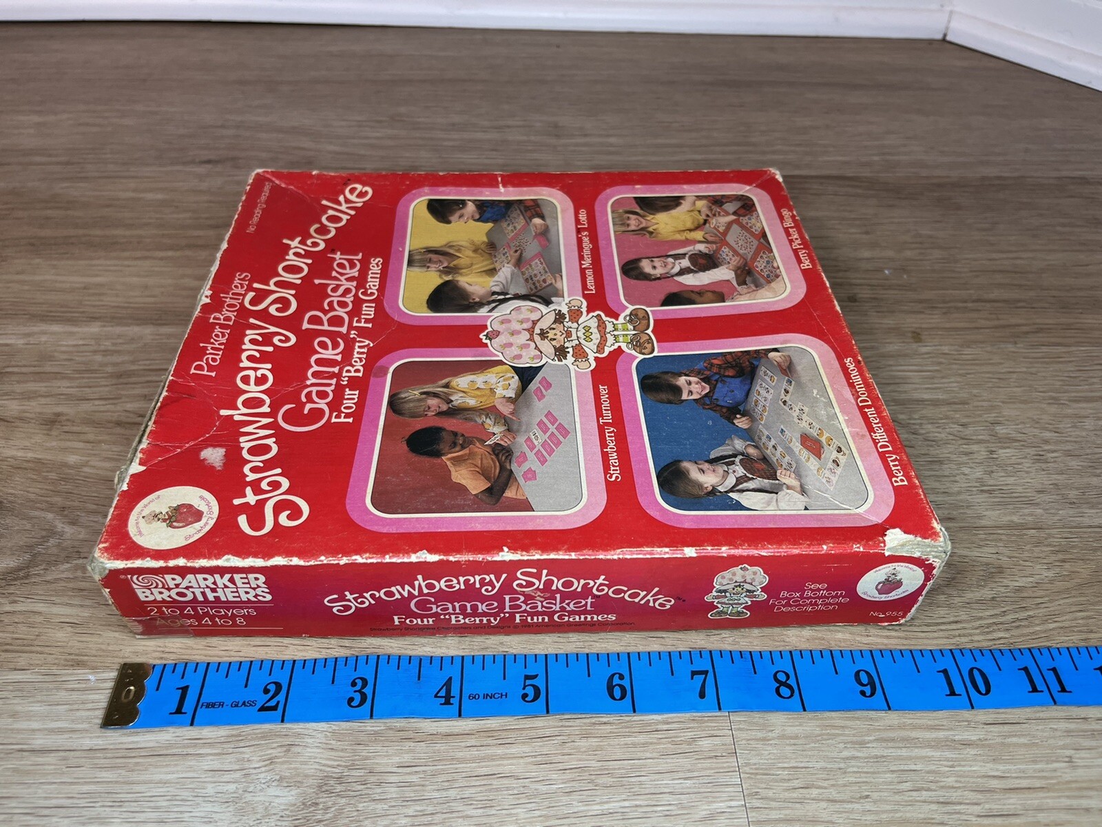 Vintage 1981 Stawberry Shortcake Game Basket Four “Berry” Fun Games Parker Bros