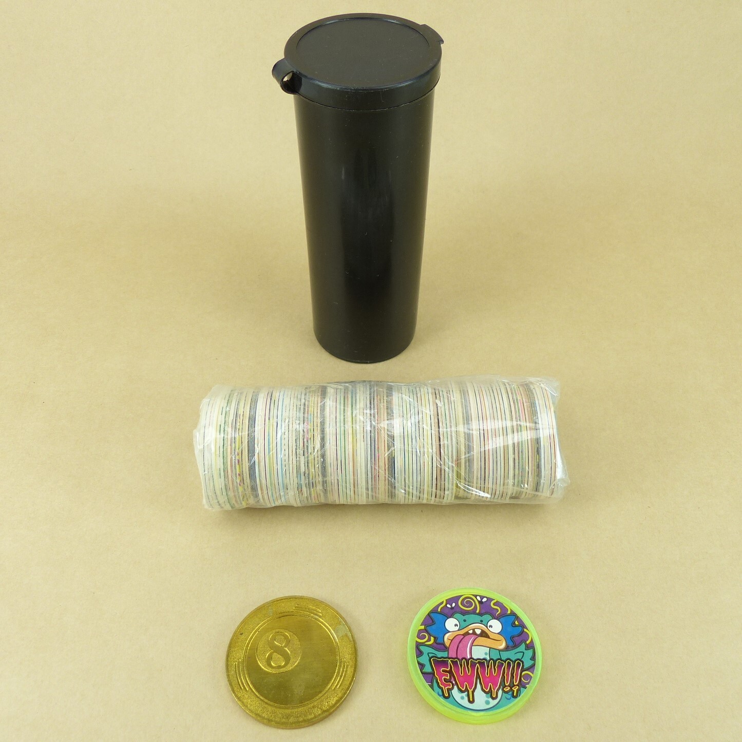 100 Pogs + 2 Slammers + Pog Tube 1990s Retro Nostalgia! Pog Game Ready To Play