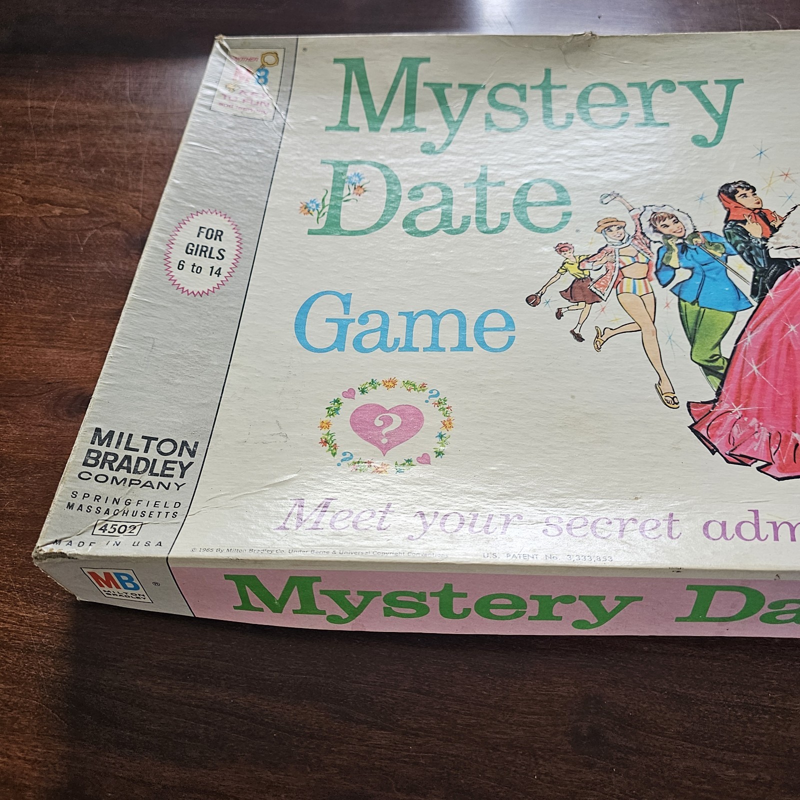 1965 MYSTERY DATE Vintage Original Version Board Game MILTON BRADLEY USA
