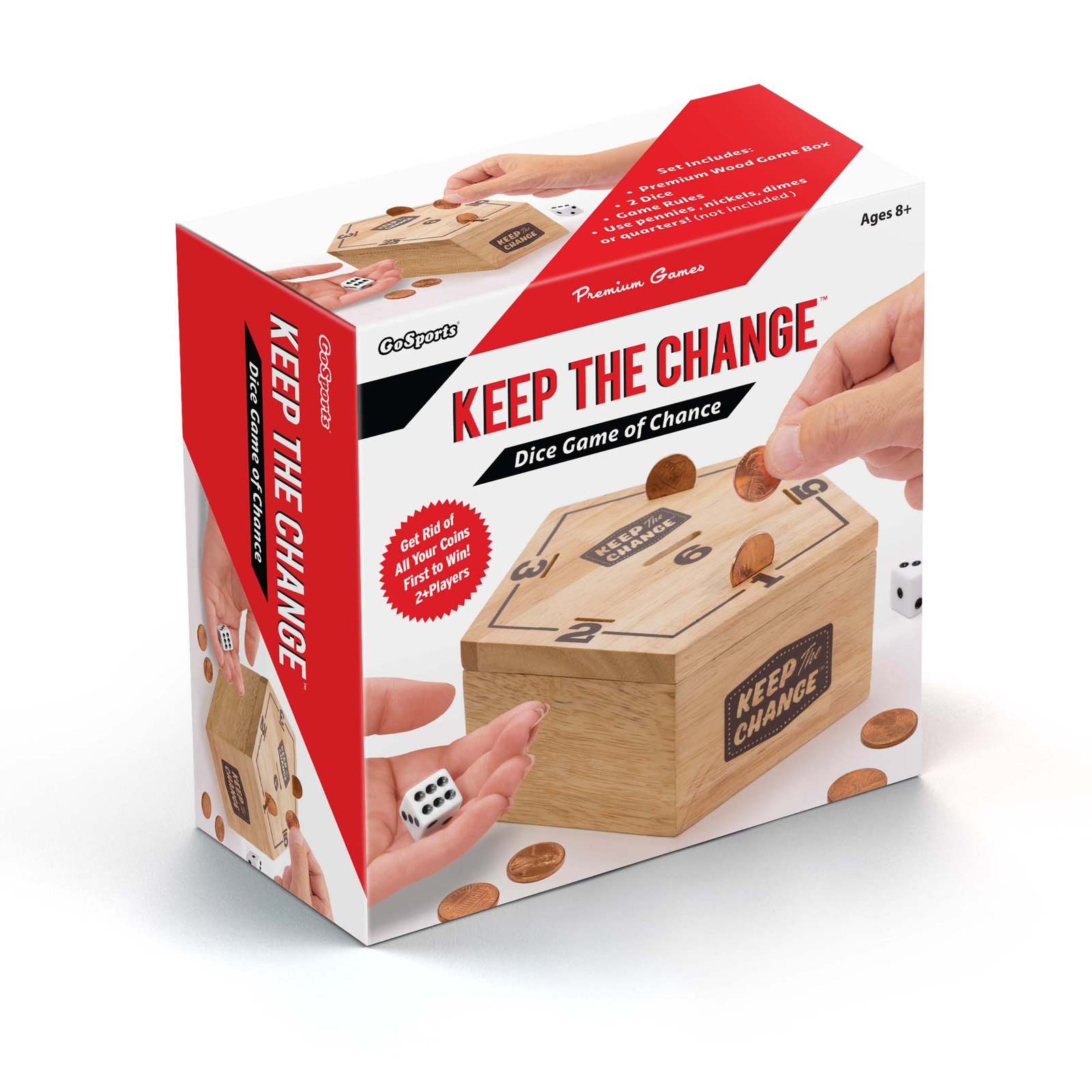 GoSports Keep the Change – Tabletop Coin Drop Dice Game