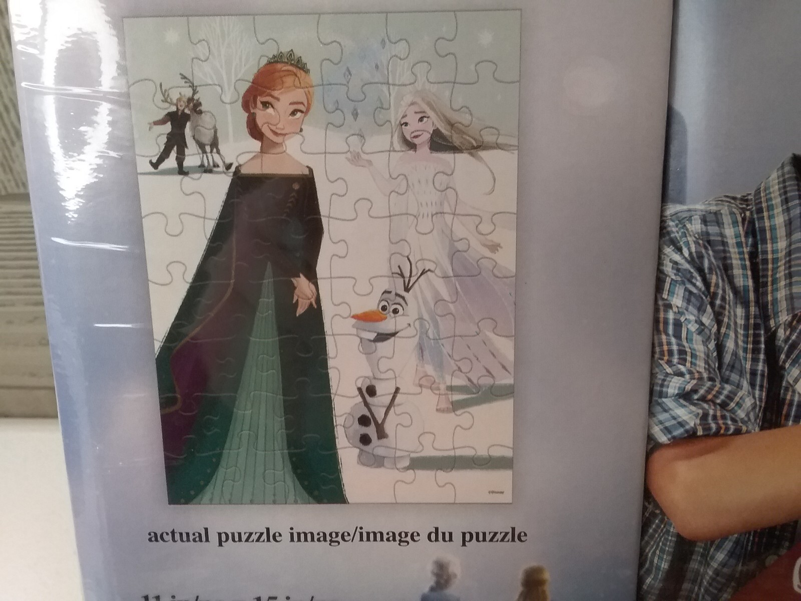 DISNEY FROZEN 2IN1 48 PIECE GLITTER PUZZLE AND SNOWFLAKE JOURNEY BOARD GAME 5+