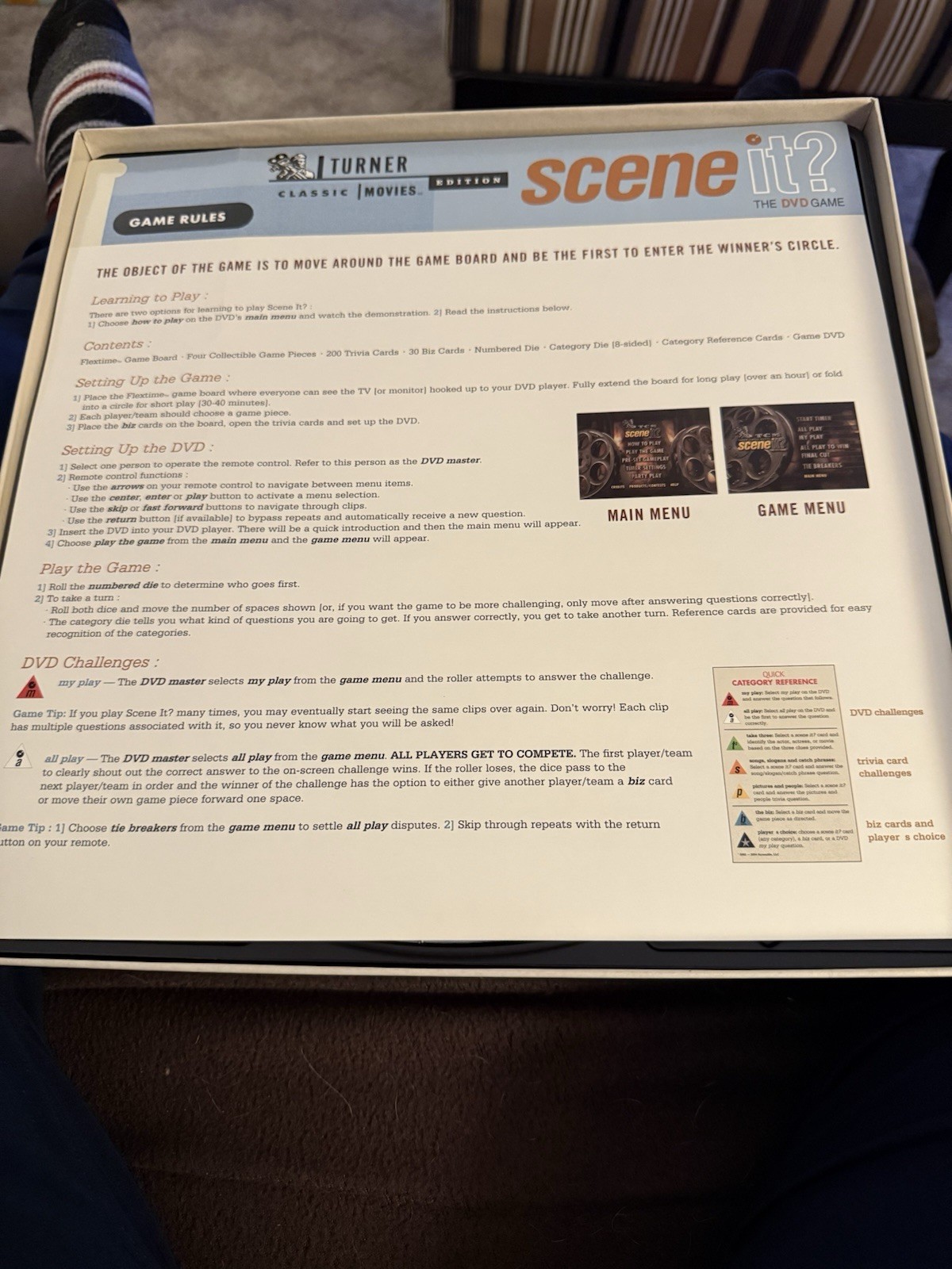 Scene It Turner Classic Movies DVD Board Game TV TCM Screenlife 2004