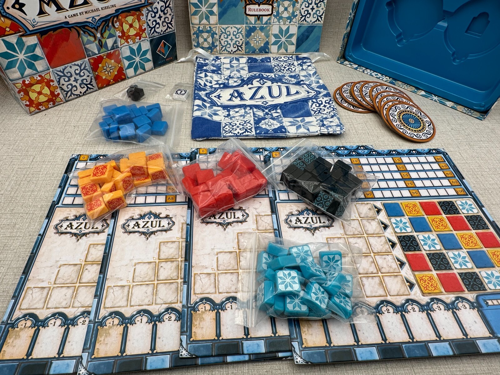 AZUL Tile Board Game by Michael Kiesling Next Move Plan B Games Complete EUC