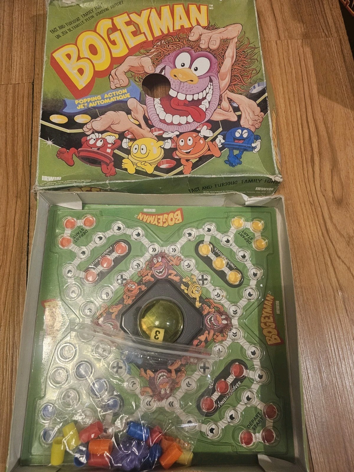 Vintage Bogeyman Board Game Irwin Toy 100% Complete 2 to 4 Players