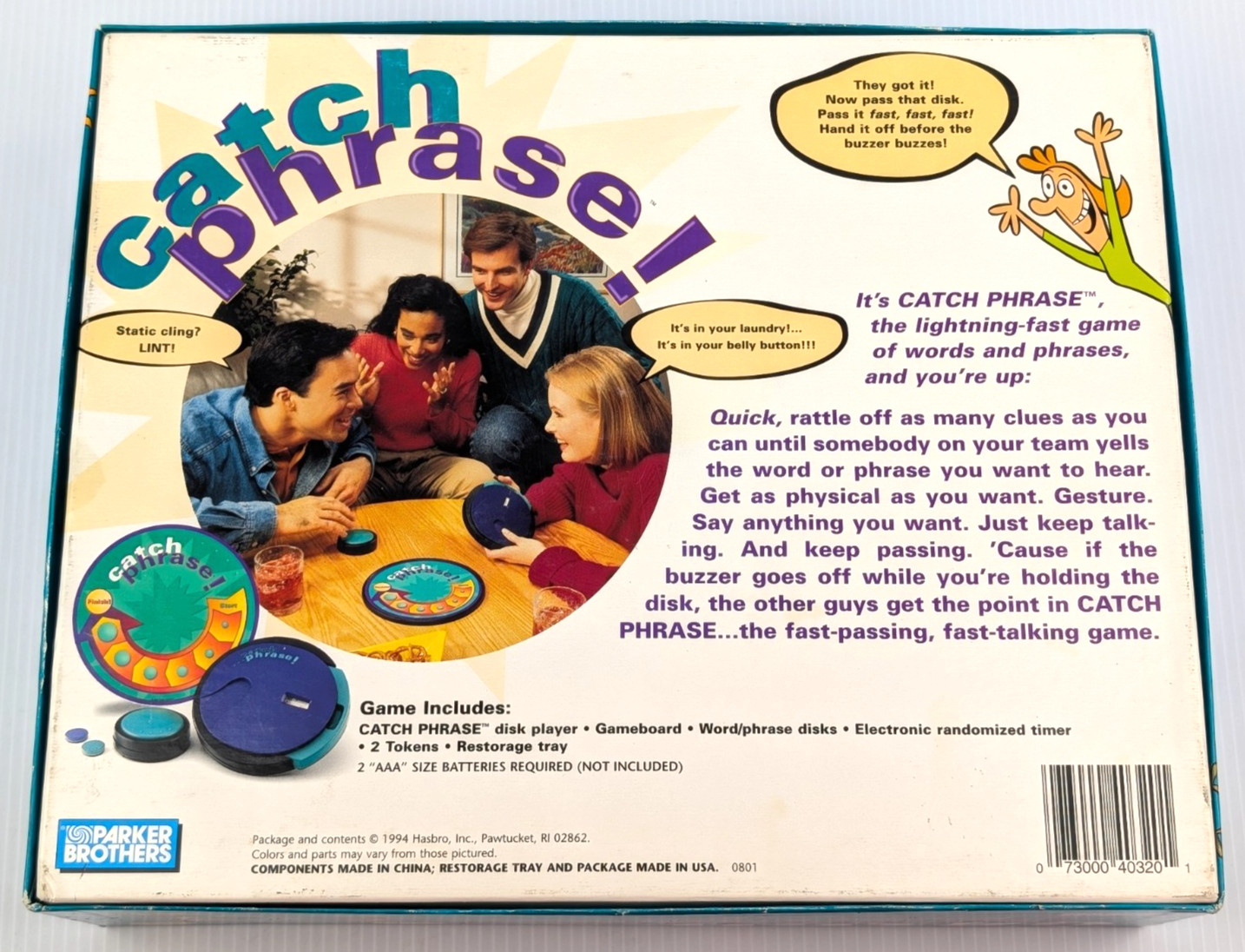 Catch Phrase Board Game 100% COMPLETE Vintage Timer Tested & Works