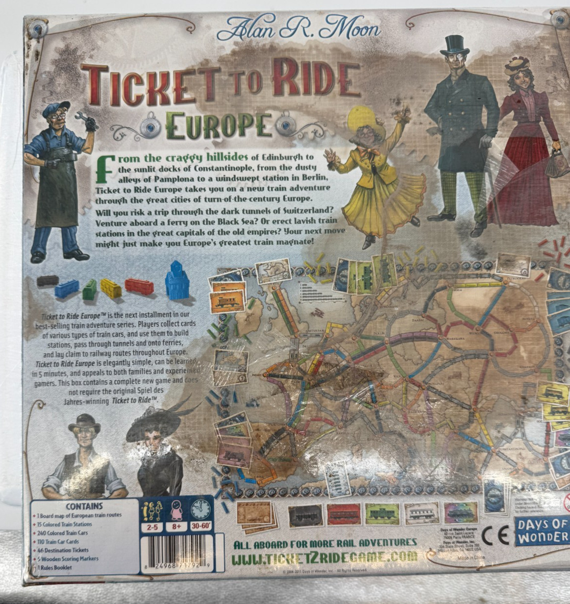 Ticket to Ride Europe Board Game Sealed Days of Wonder Alan R Moon Train Game