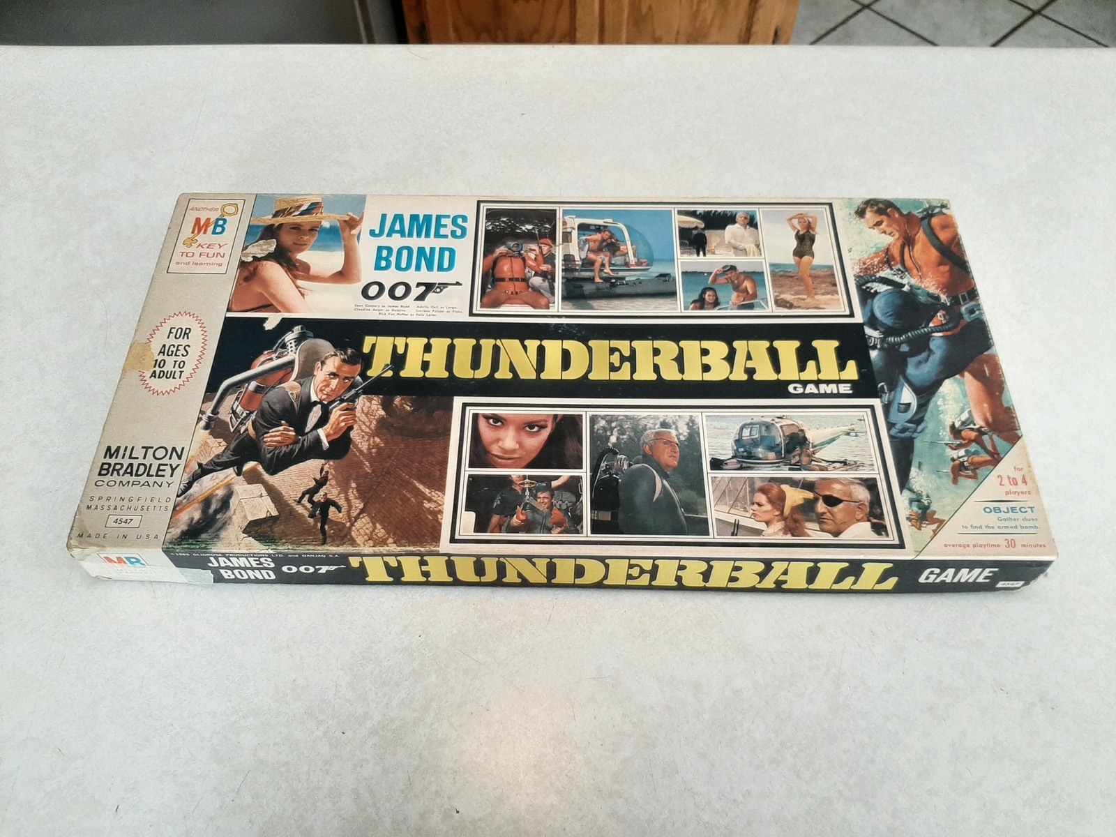 1965 Milton Bradley James Bond 007 Thunderball Game Mint Unpunched 100% Comp M3