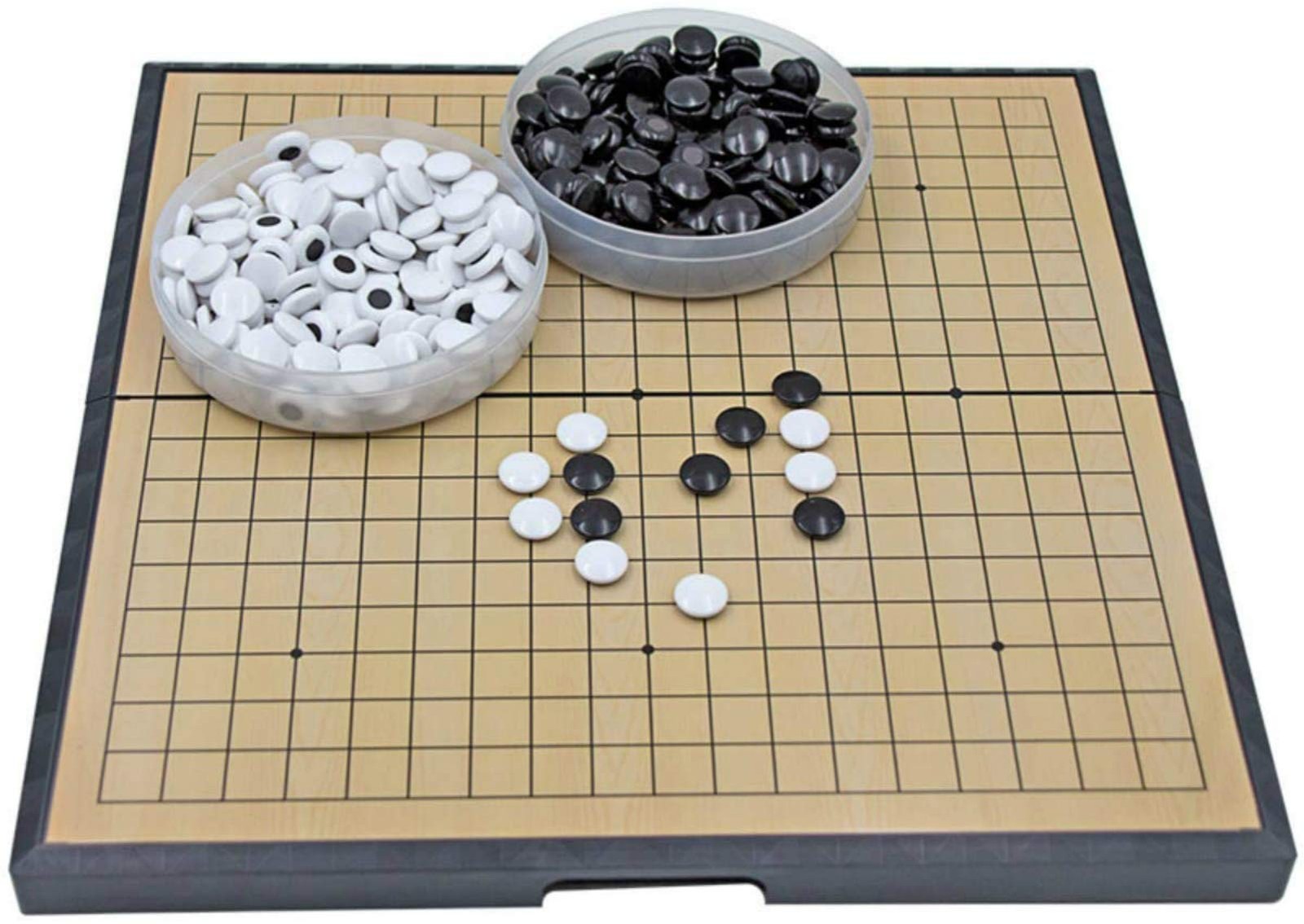 Medium Magnetic 19×19 Go Game Set Board 11 with Single Convex Stones