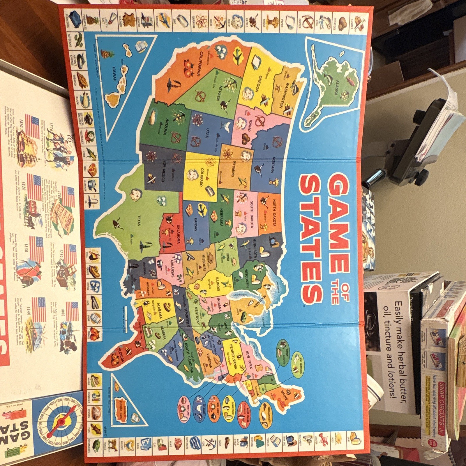 Milton Bradley Game of the States Geography Board Game, Map Board, 2+, Ages 7-14