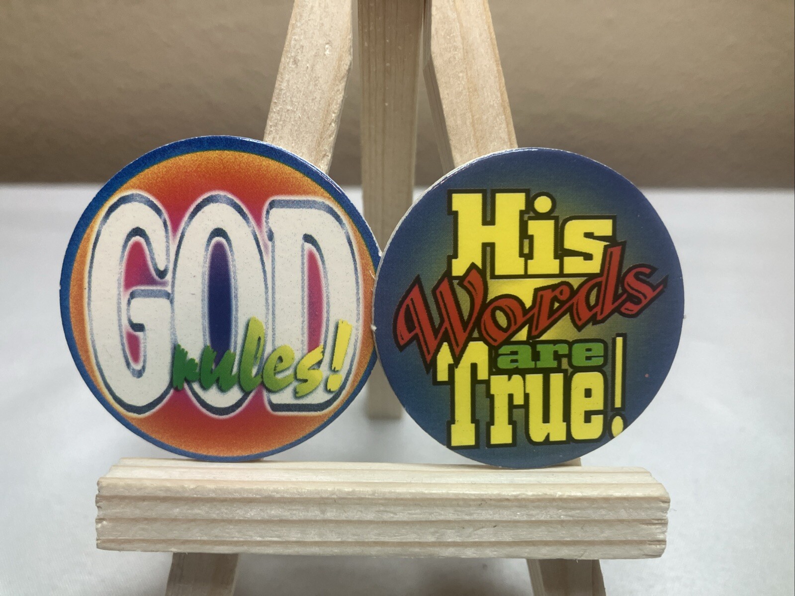 Vintage POGs Lot Of 30 Religious Christian Jesus Milk Caps w/Holder/Container