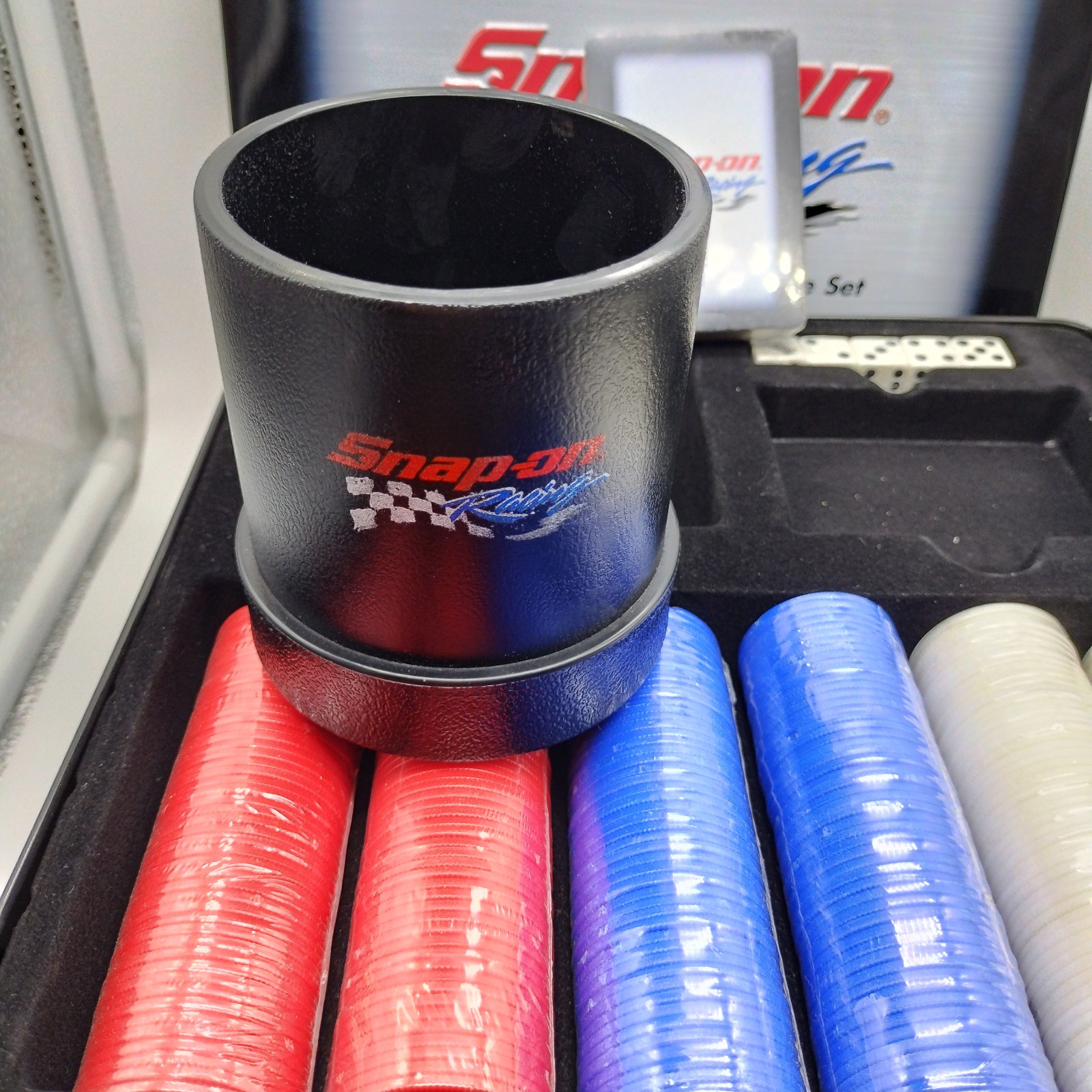 2003 Sealed Snap-On Car Racing Game Set Ltd Edition Poker Chips Cards Dice & Cup