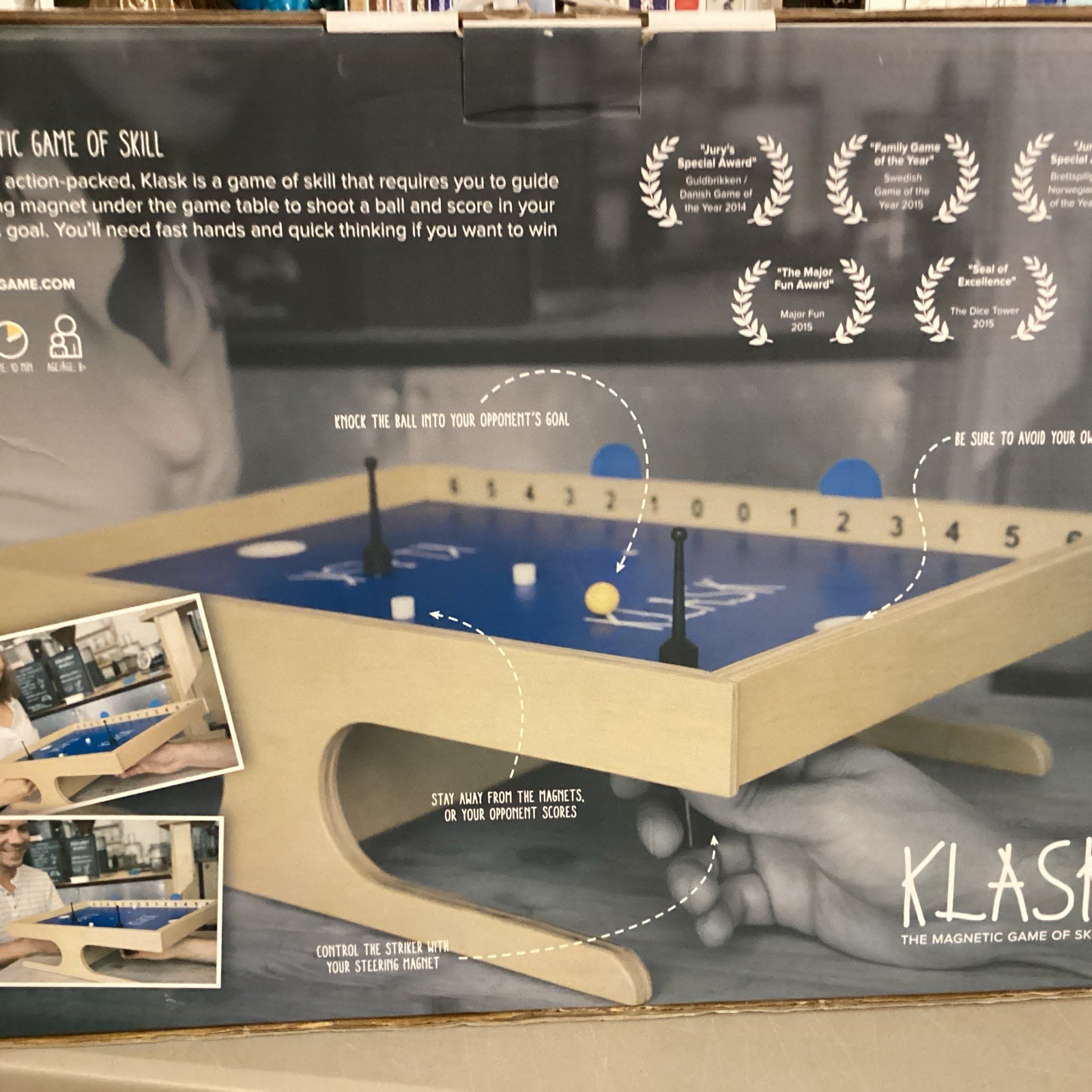 KLASK Board Game An Epic Magnetic Battle 2-player Kids Adults Denmark Complete