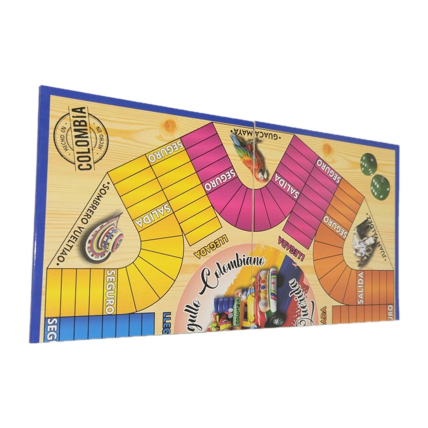 Double Sided Foldable Magnetic Colombian Parcheesi Board Game For 2 to 6 Players